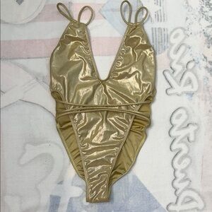 Victoria's Secret Gold Bodysuit One Piece